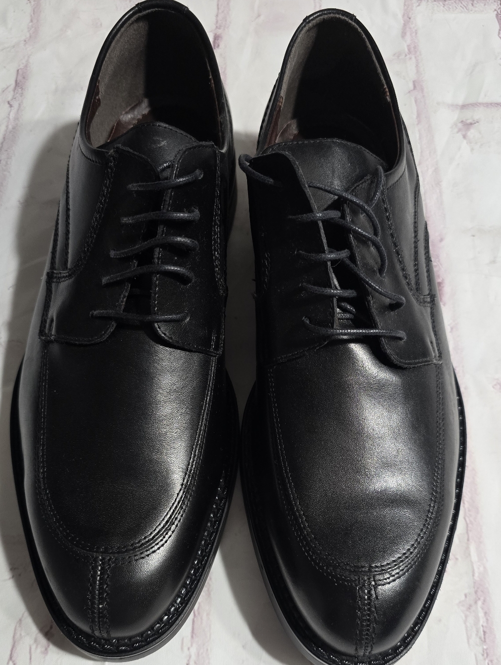 Classic Black Men's Giorgio Brutini Leather Lace-Up Dress Shoes